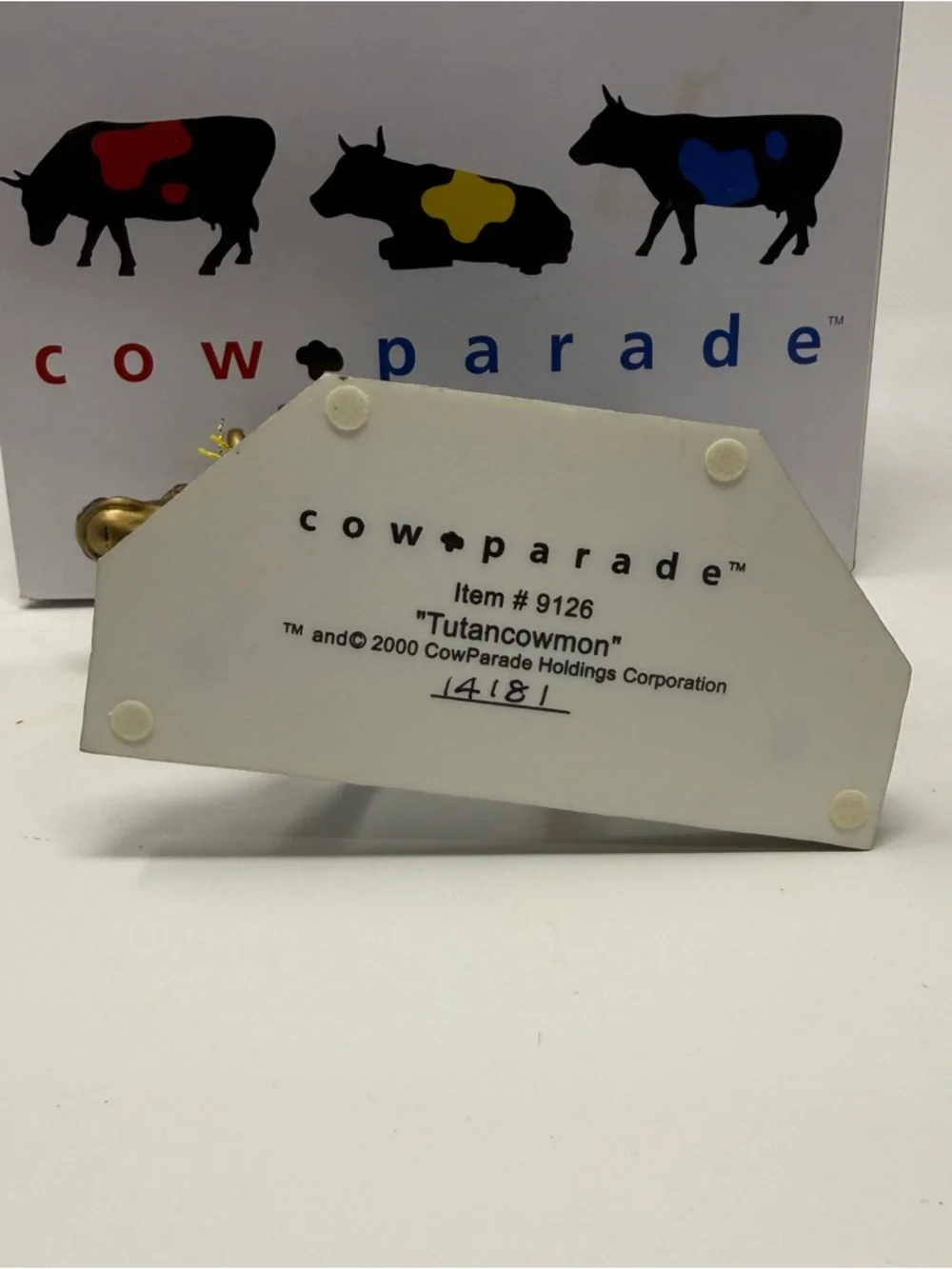 NWT Cow Parade Retired Tutancowmon Cow Figurine #9126 - Picture 2 of 7